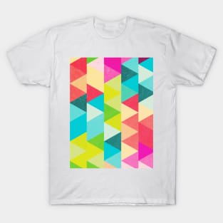 Bubblegum Triangles Pattern T-Shirt